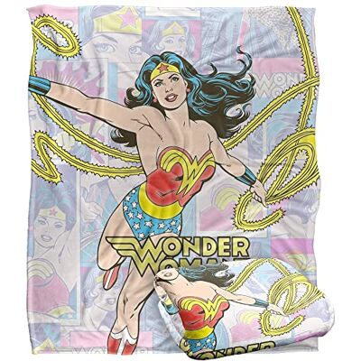 LOGOVISION WONDER WOMAN DCO Silky Touch super miękki koc narzuta, 152 x 127 cm LOGOVISION WONDER WOMAN DCO Silky Touch super miękki koc narzuta, 152 x 127 cm