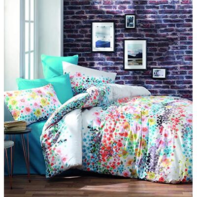 Questo Casa 100% Bawełna, poszewka na kołdrę z podwójną kołdrą, poszewka na kołdrę 200 x 220 Cm, Płaski arkusz 240 x 260 cm, poszewka na poduszkę 50 x 70 cm (2 sztuki) (MABHRC100033) Questo Casa 100% Bawełna, poszewka na kołdrę z podwójną kołdrą, poszewka na kołdrę 200 x 220 Cm, Płaski arkusz 240 x 260 cm, poszewka na poduszkę 50 x 70 cm (2 sztuki) (MABHRC100033)