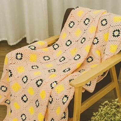 YISSEN RISEON Ręcznie robiony kwadratowy szydełkowany koc dla babci, sweter, mata, szydełkowana kołdra, wielokolorowa boho, podróżny, akcent, dekoracja, narzuta na sofę, kołdrę, kanapę, łóżko, leżanka, YISSEN RISEON Ręcznie robiony kwadratowy szydełkowany koc dla babci, sweter, mata, szydełkowana kołdra, wielokolorowa boho, podróżny, akcent, dekoracja, narzuta na sofę, kołdrę, kanapę, łóżko, leżanka,