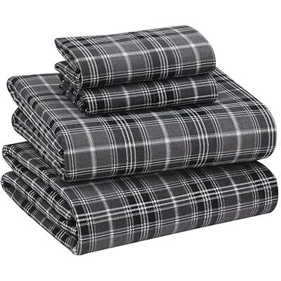 Ruvanti Prześcieradła flanelowe w rozmiarze queen size – 100% bawełna, podwójne szczotkowane prześcieradło, głębokie kieszenie 40 cm zestaw pościeli na łóżko queen, wszystkie pory roku oddychające i Ruvanti Prześcieradła flanelowe w rozmiarze queen size – 100% bawełna, podwójne szczotkowane prześcieradło, głębokie kieszenie 40 cm zestaw pościeli na łóżko queen, wszystkie pory roku oddychające i