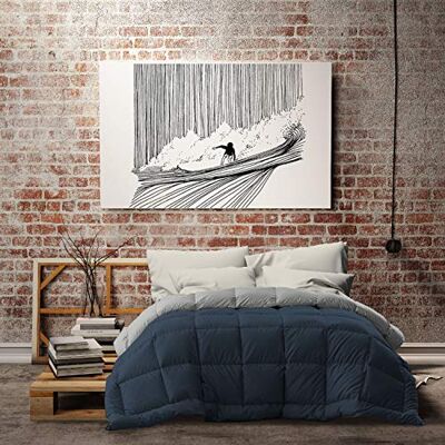 Italian Bed Linen MB HOME BASIC Zimowa kołdra pikowana Atlanta, ciemnoniebieska/jasnoszara, podwójne łóżko Italian Bed Linen MB HOME BASIC Zimowa kołdra pikowana Atlanta, ciemnoniebieska/jasnoszara, podwójne łóżko
