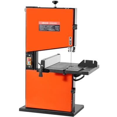VEVOR Piła ukośna taśmowa do obróbki drewna silnik moc znamionowa 373 W maks. szerokość cięcia 229 mm, stół warsztatowy 300 x 300 mm zakres nachylenia od 0 do 45° VEVOR Piła ukośna taśmowa do obróbki drewna silnik moc znamionowa 373 W maks. szerokość cięcia 229 mm, stół warsztatowy 300 x 300 mm zakres nachylenia od 0 do 45°