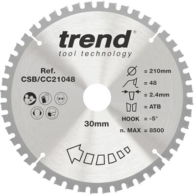 Trend tarcza do ukośnicy 210 mm TCT 48Z, otwór 30 mm, 2,4 mm drobnozębna Precyzyjne cięcie drewna na ukośnicy: drobne zęby TCT 48T, otwór 30 mm, kerf 2,4 mm, CSB/CC21048 Trend tarcza do ukośnicy 210 mm TCT 48Z, otwór 30 mm, 2,4 mm drobnozębna Precyzyjne cięcie drewna na ukośnicy: drobne zęby TCT 48T, otwór 30 mm, kerf 2,4 mm, CSB/CC21048