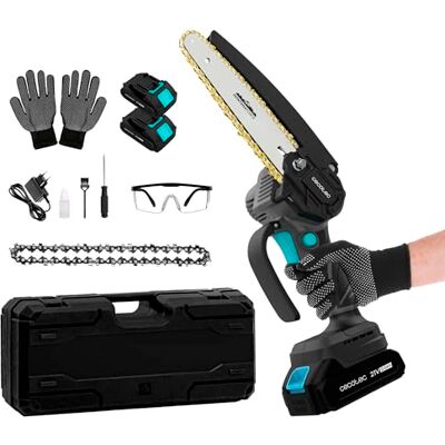 Cecotec Piła do przycinania 6" do akumulatorów MontanaForce 6000 Hand 21 V, 700 W, prędkość 24500 obr./min, olejarka do przycisków, w zestawie 2 baterie Nexus, walizka, łańcuch zamienny i akcesoria Cecotec Piła do przycinania 6" do akumulatorów MontanaForce 6000 Hand 21 V, 700 W, prędkość 24500 obr./min, olejarka do przycisków, w zestawie 2 baterie Nexus, walizka, łańcuch zamienny i akcesoria