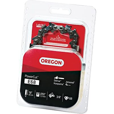 Oregon E68 PowerCut 18-calowy łańcuch do piły łańcuchowej, pasuje do Dolmar, Husqvarna, Jonsered Oregon E68 PowerCut 18-calowy łańcuch do piły łańcuchowej, pasuje do Dolmar, Husqvarna, Jonsered