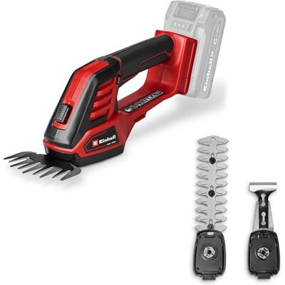 Einhell Akumulatorowe nożyce do trawy/krzewów GE-CG 18/100 Li 3 w 1-Solo Power X-Change (18 V, w zestawie nóż do cięcia trawy 100 mm, nóż do cięcia krzewów 200 mm, nasadka do grabienia, bez Einhell Akumulatorowe nożyce do trawy/krzewów GE-CG 18/100 Li 3 w 1-Solo Power X-Change (18 V, w zestawie nóż do cięcia trawy 100 mm, nóż do cięcia krzewów 200 mm, nasadka do grabienia, bez