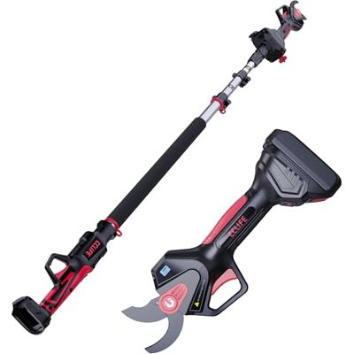 CCLIFE Akumulatorowe nożyce do gałęzi 2 w 1, zestaw z drążkiem teleskopowym 2 m, średnica cięcia do 40 mm, kompatybilne z Makita 18 V/20 V (bez akumulatora) CCLIFE Akumulatorowe nożyce do gałęzi 2 w 1, zestaw z drążkiem teleskopowym 2 m, średnica cięcia do 40 mm, kompatybilne z Makita 18 V/20 V (bez akumulatora)