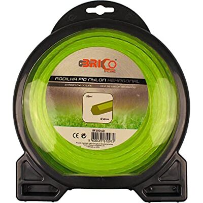 Bricoferr BF100-13 żyłka do podkaszarki, nylon, profil sześciokątny, 4 mm x 32 m Bricoferr BF100-13 żyłka do podkaszarki, nylon, profil sześciokątny, 4 mm x 32 m