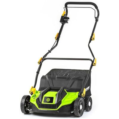 FIELDMANN Elektryczna wertykulator i grabie 2 w 1, 1300 W, szerokość cięcia 320 mm, pojemnik 40 l, regulowany uchwyt, głębokość cięcia od -12 do +10 mm, 2 wymienne cylindry FIELDMANN Elektryczna wertykulator i grabie 2 w 1, 1300 W, szerokość cięcia 320 mm, pojemnik 40 l, regulowany uchwyt, głębokość cięcia od -12 do +10 mm, 2 wymienne cylindry