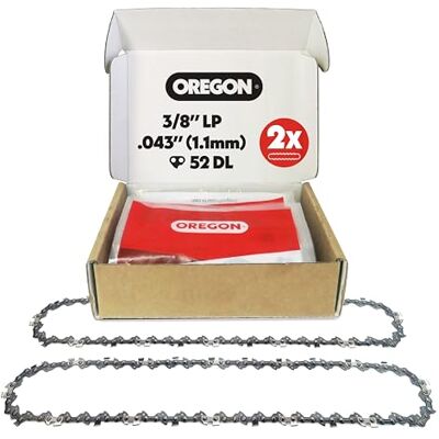 Oregon Łańcuch do piły łańcuchowej 3/20.3 cm LP Skok 1,1 mm (1,1 mm) do drążka 14 cali (35 cm) 52 ogniwa napędowe pasuje do Bosch, Karcher, Husqvarna, Makita i innych Oregon Łańcuch do piły łańcuchowej 3/20.3 cm LP Skok 1,1 mm (1,1 mm) do drążka 14 cali (35 cm) 52 ogniwa napędowe pasuje do Bosch, Karcher, Husqvarna, Makita i innych