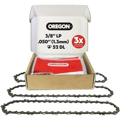 Oregon Łańcuchy do pił łańcuchowych, 3-pak 3/20.3 cm, niski profil, grubość 0,050" (1,3 mm) VXL, zamienny łańcuch do piły łańcuchowej do drążka 35 cm, 52 ogniwa napędowe, pasuje do Husqvarna, Makita, Oregon Łańcuchy do pił łańcuchowych, 3-pak 3/20.3 cm, niski profil, grubość 0,050" (1,3 mm) VXL, zamienny łańcuch do piły łańcuchowej do drążka 35 cm, 52 ogniwa napędowe, pasuje do Husqvarna, Makita,