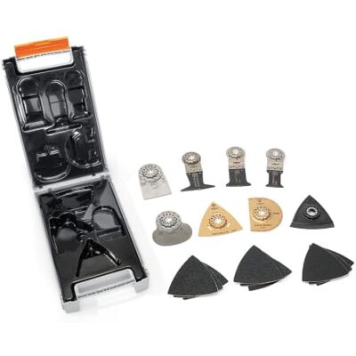 Fein Starlock PLUS Ultimate Set 23 profesjonalne akcesoria do piłowania, szlifowania, cięcia, skrobania, przycinania i golenia – nasadka Starlock Plus Fein Starlock PLUS Ultimate Set 23 profesjonalne akcesoria do piłowania, szlifowania, cięcia, skrobania, przycinania i golenia – nasadka Starlock Plus