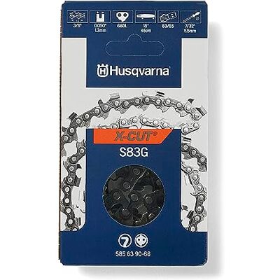 Husqvarna Łańcuch do piły łańcuchowej S83G 18, skok 3/20.3 cm, gwint 0,050, 68 ogniw napędowych Husqvarna Łańcuch do piły łańcuchowej S83G 18, skok 3/20.3 cm, gwint 0,050, 68 ogniw napędowych