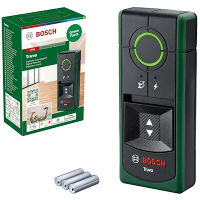 Bosch Home And Garden Detektor Truvo Drugiej Generacji (Obsługa za Pomocą Jednego Przycisku, Łatwe Wykrywanie Przewodów pod Napięciem i Detektor Metalu na Głębokości do 70 mm, Opakowanie Kartonowe) Bosch Home And Garden Detektor Truvo Drugiej Generacji (Obsługa za Pomocą Jednego Przycisku, Łatwe Wykrywanie Przewodów pod Napięciem i Detektor Metalu na Głębokości do 70 mm, Opakowanie Kartonowe)