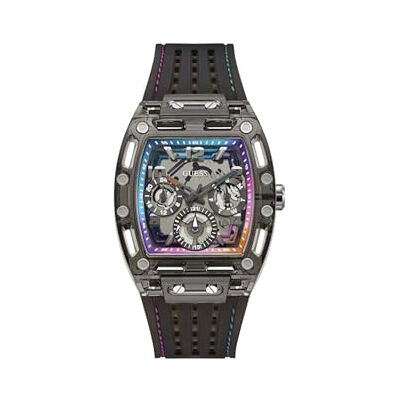 GW0499G14 GUESS Męski zegarek na rękę Phoenix Silicon, czarny, Nowoczesny GW0499G14 GUESS Męski zegarek na rękę Phoenix Silicon, czarny, Nowoczesny