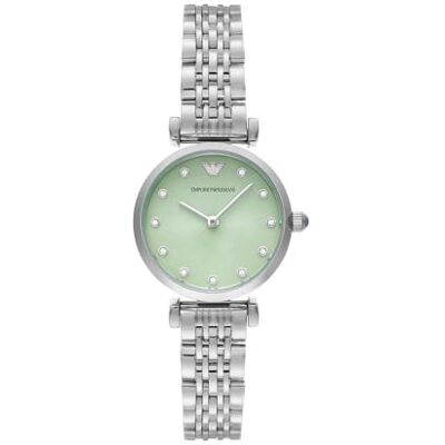 AR11667 Emporio Armani Zegarek dla kobiet, 28 mm Kwarcowy mechanizm dwukierunkowy z paskiem ze stali nierdzewnej lub skórzanym AR11667 Emporio Armani Zegarek dla kobiet, 28 mm Kwarcowy mechanizm dwukierunkowy z paskiem ze stali nierdzewnej lub skórzanym