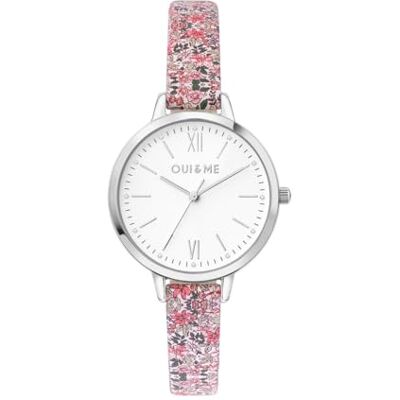 8033288991267 Oui&me Fleurette zegarek damski, tylko czas, 3H, analogowy, 32 mm, Kolor biały, pasek 8033288991267 Oui&me Fleurette zegarek damski, tylko czas, 3H, analogowy, 32 mm, Kolor biały, pasek