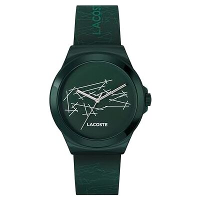 2011391 Lacoste Męski analogowy zegarek kwarcowy z silikonowym paskiem , zielony 2011391 Lacoste Męski analogowy zegarek kwarcowy z silikonowym paskiem , zielony
