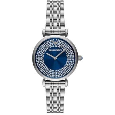 AR11627 Emporio Armani zegarek dla kobiet, dwukierunkowy mechanizm kwarcowy 32 mm z paskiem ze stali nierdzewnej w kolorze srebrnym AR11627 Emporio Armani zegarek dla kobiet, dwukierunkowy mechanizm kwarcowy 32 mm z paskiem ze stali nierdzewnej w kolorze srebrnym