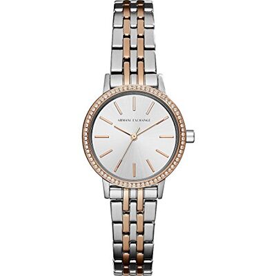 AX5542 Armani Exchange Zegarek damski, mechanizm kwarcowy, 30 mm srebrna obudowa ze stali nierdzewnej z bransoletką ze stali nierdzewnej, , Silver, bransoletka AX5542 Armani Exchange Zegarek damski, mechanizm kwarcowy, 30 mm srebrna obudowa ze stali nierdzewnej z bransoletką ze stali nierdzewnej, , Silver, bransoletka