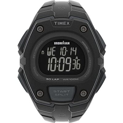 TW5M48600 Timex Klasyczny zegarek męski cyfrowy Ironman 45mm na szarym gumowym pasku TW5M48600 Timex Klasyczny zegarek męski cyfrowy Ironman 45mm na szarym gumowym pasku