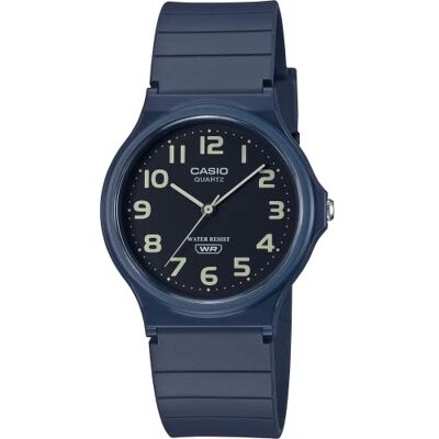 MQ-24UC-2BDF Casio Unisex zegarek na rękę, klasyczny, analogowy, czarny, niebieski/czarny, bransoletka MQ-24UC-2BDF Casio Unisex zegarek na rękę, klasyczny, analogowy, czarny, niebieski/czarny, bransoletka
