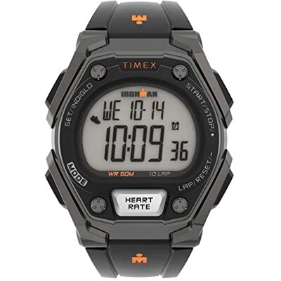 TW5M49400 Timex Ironman Classic Zegarek męski 43 mm, cyfrowy, z czarnym paskiem z żywicy, TW5M49400 Timex Ironman Classic Zegarek męski 43 mm, cyfrowy, z czarnym paskiem z żywicy,