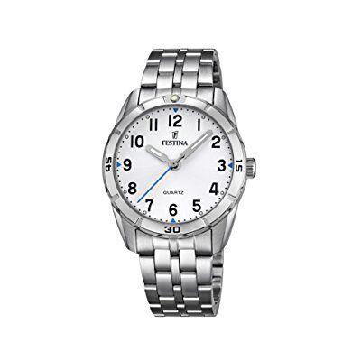 F16907/1 Festina Unisex analogowy zegarek kwarcowy z paskiem ze stali nierdzewnej , Srebrny/srebrny, Bransoletka F16907/1 Festina Unisex analogowy zegarek kwarcowy z paskiem ze stali nierdzewnej , Srebrny/srebrny, Bransoletka