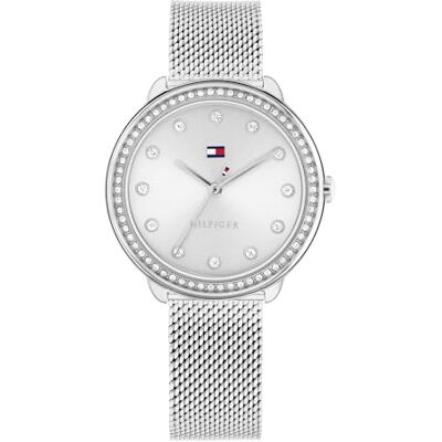 1782698 Tommy Hilfiger Damski analogowy zegarek kwarcowy z paskiem ze stali nierdzewnej , Srebrny, bransoletka 1782698 Tommy Hilfiger Damski analogowy zegarek kwarcowy z paskiem ze stali nierdzewnej , Srebrny, bransoletka