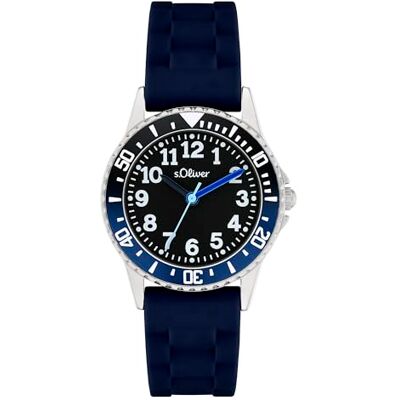 SO-4518-PQ s.Oliver Zegarek dla dzieci dla chłopców i dziewcząt 28 mm dobra czytelność Lern-Dial wytrzymały silikonowy pasek SO-4518-PQ s.Oliver Zegarek dla dzieci dla chłopców i dziewcząt 28 mm dobra czytelność Lern-Dial wytrzymały silikonowy pasek