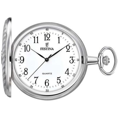 F2023/1 Festina Analogowy kwarcowy zegarek kieszonkowy , srebro, Klasyczny F2023/1 Festina Analogowy kwarcowy zegarek kieszonkowy , srebro, Klasyczny