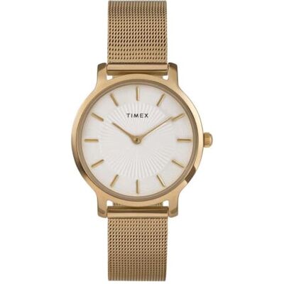 TW2Y10300UK Timex Transcend Tw2Y10300 Zegarek Damski, 34 mm, Bransoletka Mesh w Odcieniu Złota i Tarcza w Odcieniu Srebra TW2Y10300UK Timex Transcend Tw2Y10300 Zegarek Damski, 34 mm, Bransoletka Mesh w Odcieniu Złota i Tarcza w Odcieniu Srebra