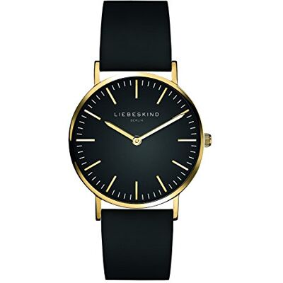 LT-0095-LQ Liebeskind Damski Analogowy Zegarek na Rękę, Koperta 34 mm, Czarny/Złoty LT-0095-LQ Liebeskind Damski Analogowy Zegarek na Rękę, Koperta 34 mm, Czarny/Złoty