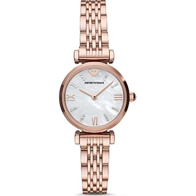 AR11316 Emporio Armani Zegarek dla kobiet, 28 mm Kwarcowy mechanizm dwukierunkowy z paskiem ze stali nierdzewnej lub skórzanym AR11316 Emporio Armani Zegarek dla kobiet, 28 mm Kwarcowy mechanizm dwukierunkowy z paskiem ze stali nierdzewnej lub skórzanym