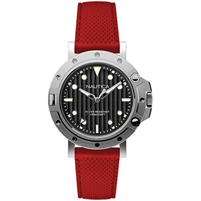 NAD12549G Nautica Męski analogowy zegarek kwarcowy z silikonowym paskiem NAD12549G Nautica Męski analogowy zegarek kwarcowy z silikonowym paskiem