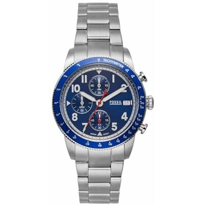 FS6047 Fossil Sport Tourer męski zegarek, mechanizm chronografu z paskiem ze stali szlachetnej lub skóry FS6047 Fossil Sport Tourer męski zegarek, mechanizm chronografu z paskiem ze stali szlachetnej lub skóry