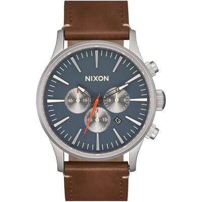 A1391-5195-00 Nixon Męski analogowy japoński mechanizm kwarcowy zegarek ze skórzanym paskiem , lt gunmetal-basalt-sienna, Pasek A1391-5195-00 Nixon Męski analogowy japoński mechanizm kwarcowy zegarek ze skórzanym paskiem , lt gunmetal-basalt-sienna, Pasek