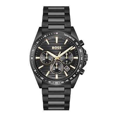 1514291 BOSS Zegarek kwarcowy Chronograph dla mężczyzn STRIKE Collection z czarną bransoletą ze stali nierdzewnej 1514291 BOSS Zegarek kwarcowy Chronograph dla mężczyzn STRIKE Collection z czarną bransoletą ze stali nierdzewnej