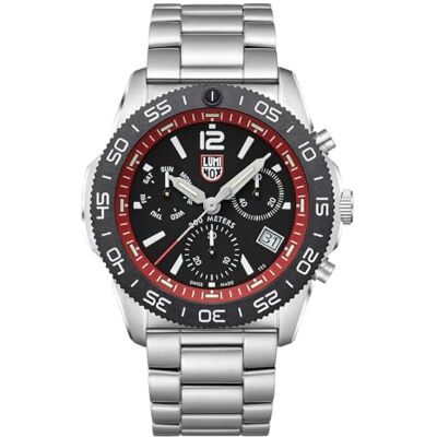 XS.3155.M Luminox Męski analogowy zegarek kwarcowy z bransoletką ze stali nierdzewnej , czarny, Nowoczesny XS.3155.M Luminox Męski analogowy zegarek kwarcowy z bransoletką ze stali nierdzewnej , czarny, Nowoczesny