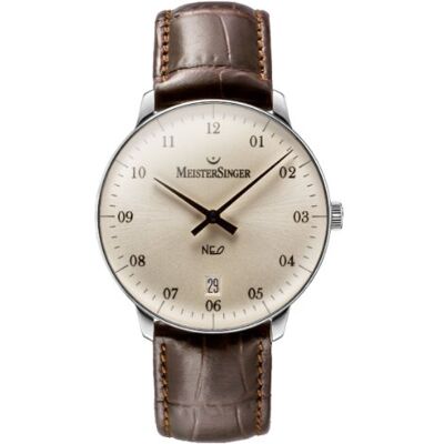 NE203 MeisterSinger Unisex zegarek na rękę Neo 2Z analogowy automatyczny skóra NE203 MeisterSinger Unisex zegarek na rękę Neo 2Z analogowy automatyczny skóra