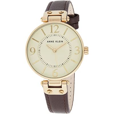 10/9168IVBN Anne Klein Women's Leather Strap Watch 10/9168IVBN Anne Klein Women's Leather Strap Watch