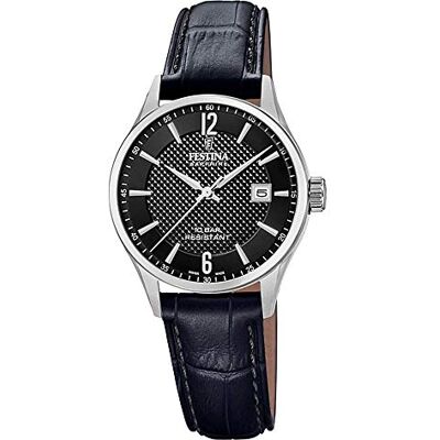 F20009/4 Festina Unisex dla dorosłych analogowy zegarek kwarcowy ze skórzanym paskiem F20009/4 Festina Unisex dla dorosłych analogowy zegarek kwarcowy ze skórzanym paskiem