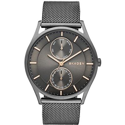 SKW6180 Skagen Holst Zegarek męski, kwarcowy mechanizm wielofunkcyjny z paskiem ze stali szlachetnej lub skóry SKW6180 Skagen Holst Zegarek męski, kwarcowy mechanizm wielofunkcyjny z paskiem ze stali szlachetnej lub skóry