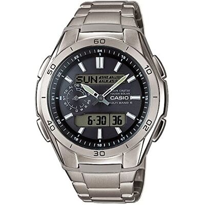 WVA-M650TD-1AER Casio Zegarek Męski Solarno-Radiowy, Ø 43 mm, Srebrny/Czarny WVA-M650TD-1AER Casio Zegarek Męski Solarno-Radiowy, Ø 43 mm, Srebrny/Czarny