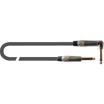 QUIK LOK JUST/JR-2 SL kabel do instrumentów muzycznych 2 m, 6,3 mm prosty i kątowy jack mono, srebrne złącza, czarne wykończenie QUIK LOK JUST/JR-2 SL kabel do instrumentów muzycznych 2 m, 6,3 mm prosty i kątowy jack mono, srebrne złącza, czarne wykończenie