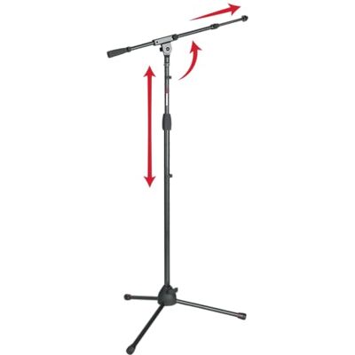 Gator Frameworks Tripod Mic Stand with Soft Grip Twist Clutch, Boom Arm and Both 3/8" i 5/8" Adapters; Min/Max Height – 6"/99" (GFW-MIC-2020), czarny Gator Frameworks Tripod Mic Stand with Soft Grip Twist Clutch, Boom Arm and Both 3/8" i 5/8" Adapters; Min/Max Height – 6"/99" (GFW-MIC-2020), czarny