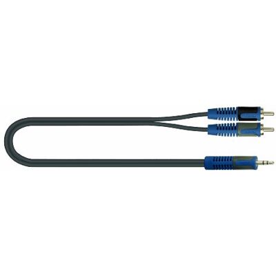 QUIK LOK Cavo (Rksa,150-2) Audio Da 2 Jack Phono-Rca A 1 Minijack Stereo Da 3,5 Mm, 2 Met QUIK LOK Cavo (Rksa,150-2) Audio Da 2 Jack Phono-Rca A 1 Minijack Stereo Da 3,5 Mm, 2 Met