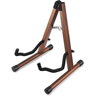 Donner Drewniany stojak na gitarę, akustyczny drewniany stojak na gitarę, rama składany uchwyt na gitarę, regulowany do basu, wiolonczeli, mandoliny, banjo, ukulele Donner Drewniany stojak na gitarę, akustyczny drewniany stojak na gitarę, rama składany uchwyt na gitarę, regulowany do basu, wiolonczeli, mandoliny, banjo, ukulele