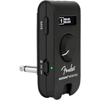 Fender Mustang Micro Plus wzmacniacz gitarowy, najlepszy osobisty wzmacniacz słuchawkowy z modelami 25 A, 25 efektami, Bluetooth i 100 ustawieniami, ładowanie USB Fender Mustang Micro Plus wzmacniacz gitarowy, najlepszy osobisty wzmacniacz słuchawkowy z modelami 25 A, 25 efektami, Bluetooth i 100 ustawieniami, ładowanie USB