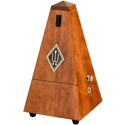 Wittner Metronom Forma piramidy System Maelzel Seria 810 Obudowa z litego drewna Z dzwonkiem Kolor wiśniowy mat 811MK Mechaniczny do nakręcania Wyprodukowano w Niemczech Wittner Metronom Forma piramidy System Maelzel Seria 810 Obudowa z litego drewna Z dzwonkiem Kolor wiśniowy mat 811MK Mechaniczny do nakręcania Wyprodukowano w Niemczech